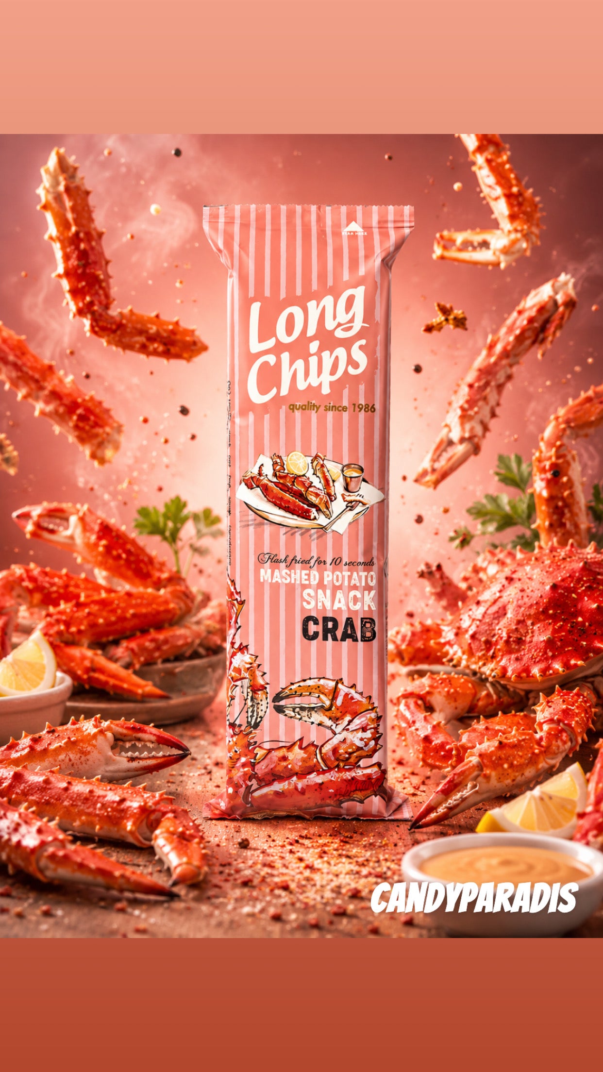 Long chips Crabe (le paquet)