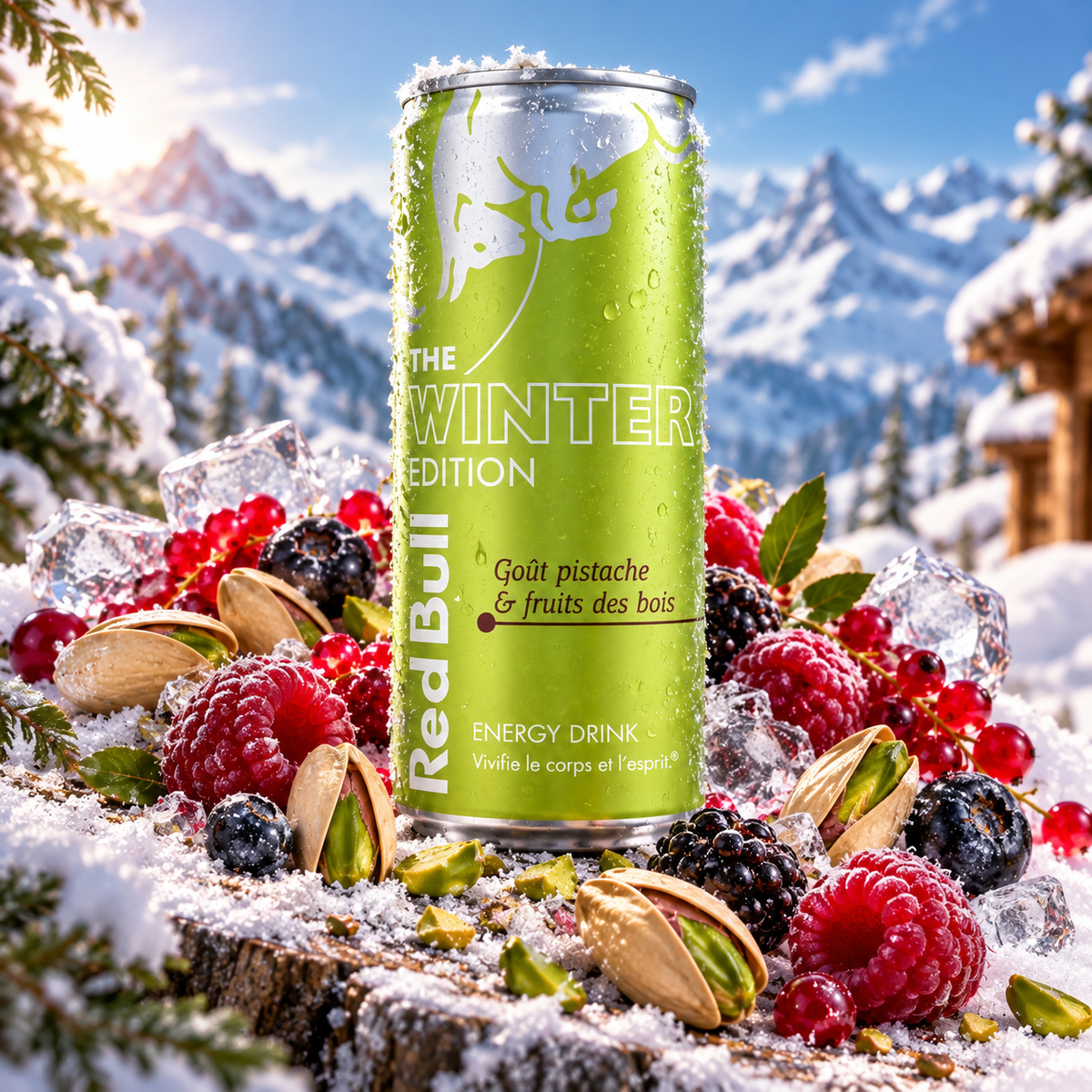 Red Bull Pistache / Fruits des Bois - Édition Winter (à l’unité)