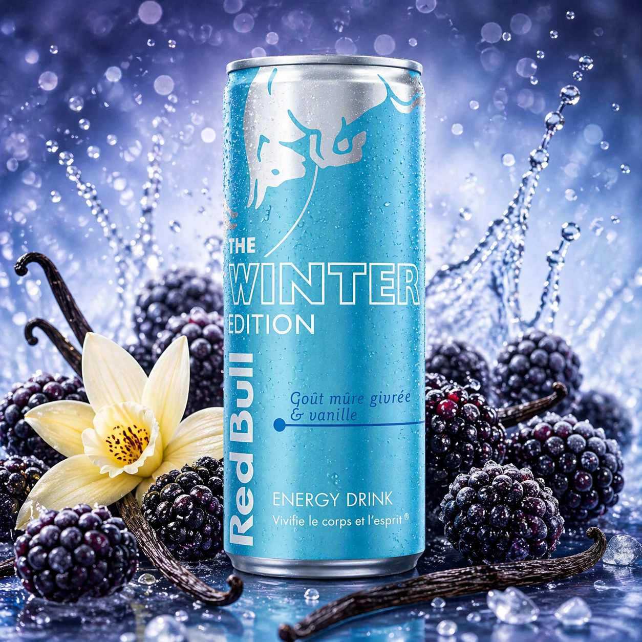 Red bull mûre givrée et vanille (l'unité)
