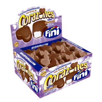 Guimauves coeur chocolat lait (lot de 5)