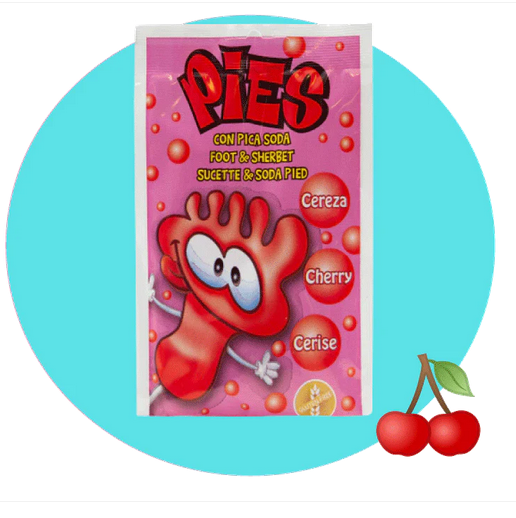 Sucette pied poudre cerise (à l'unité)