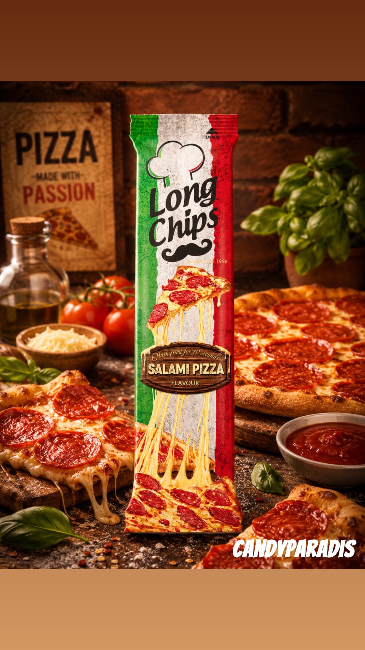 Long chips Pizza Peperoni (le paquet)