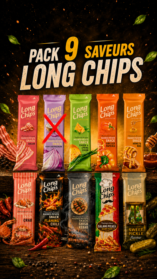 Pack Long chips 9 saveurs