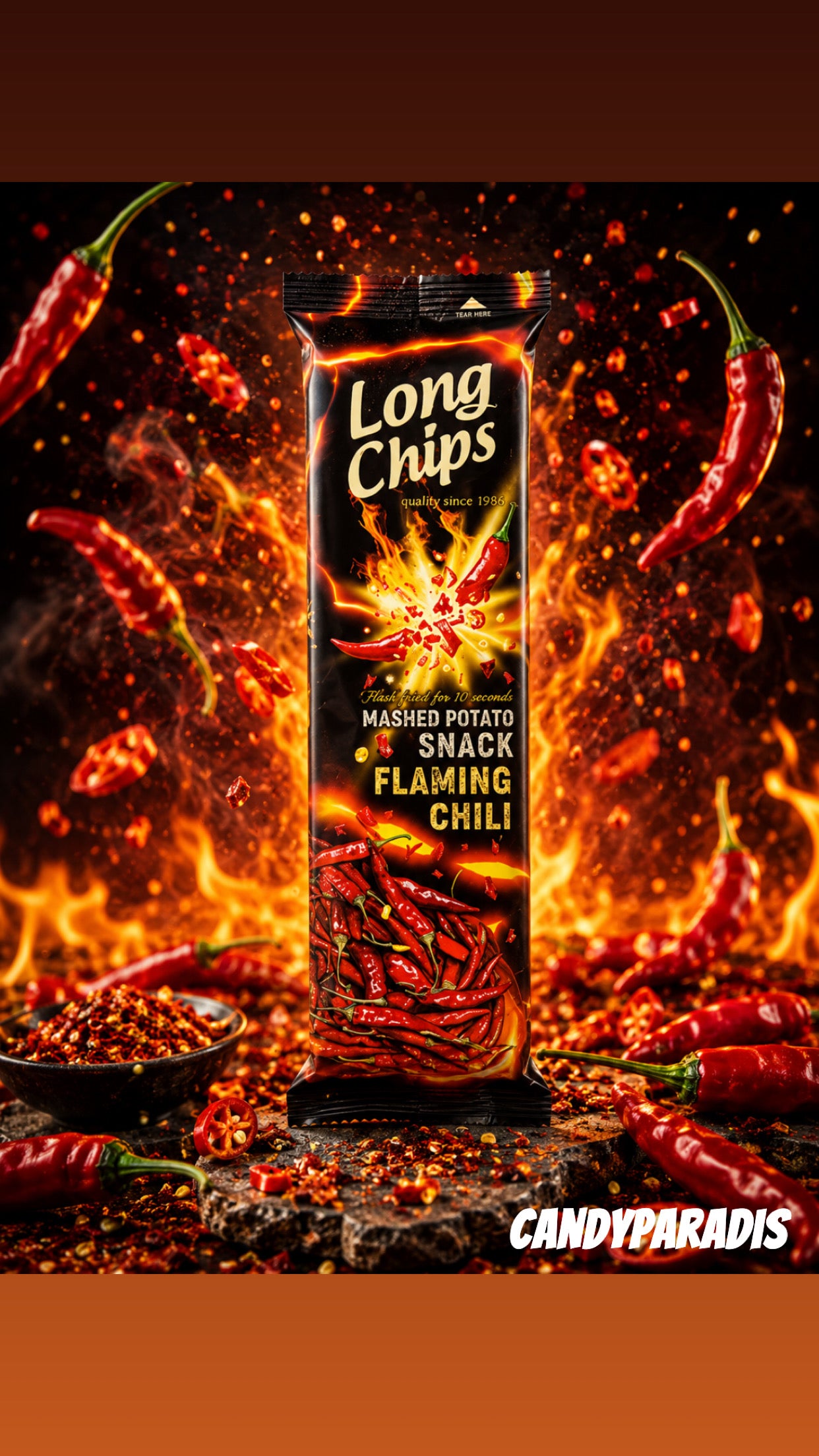 Long chips Piment fort (le paquet)
