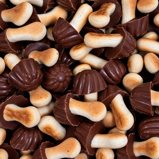 Champignons biscuit chocolat noir (100g)
