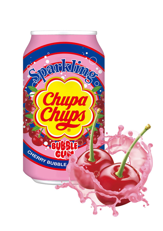 Soda Chupa chups bubble gum cerise (à l'unité)