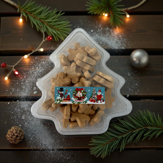 Boite sapin bonhommes pains d’épices (200g)