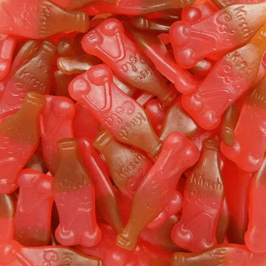 Bouteilles cherry cola lisses (100g)