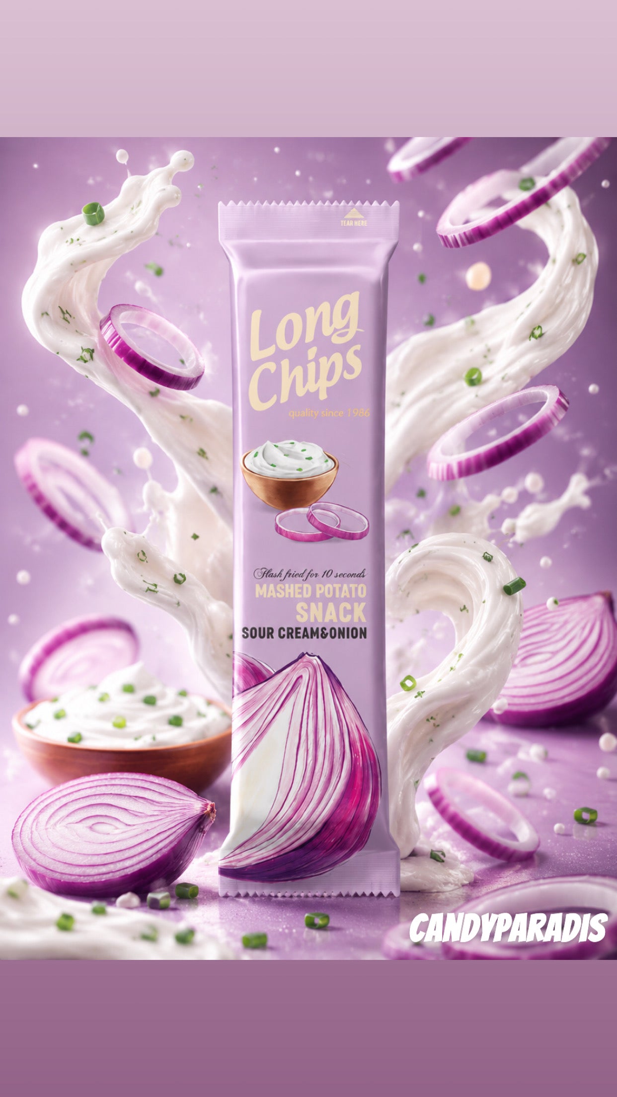 Long chips Crème&Oignons (le paquet)