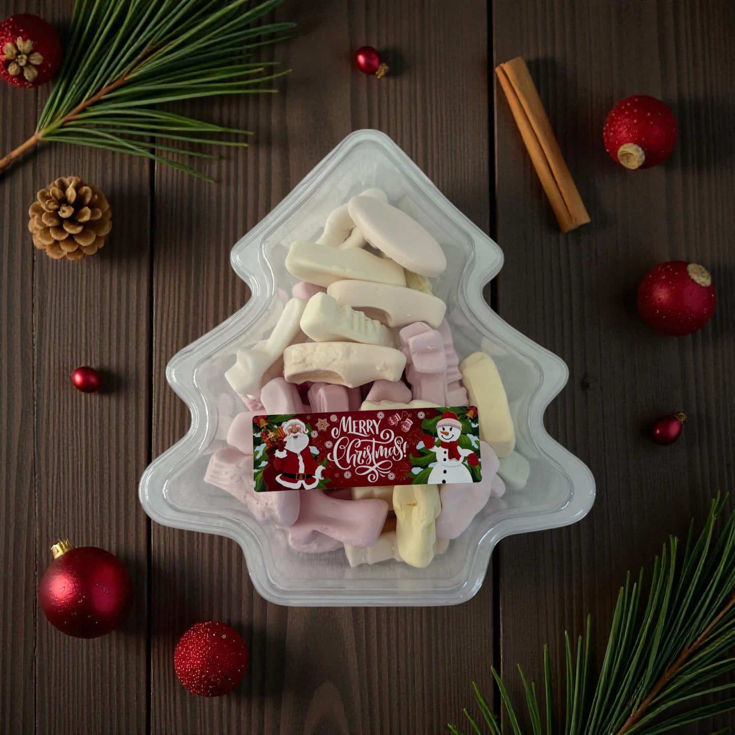 Boîte sapin meringues de Noël (130g)