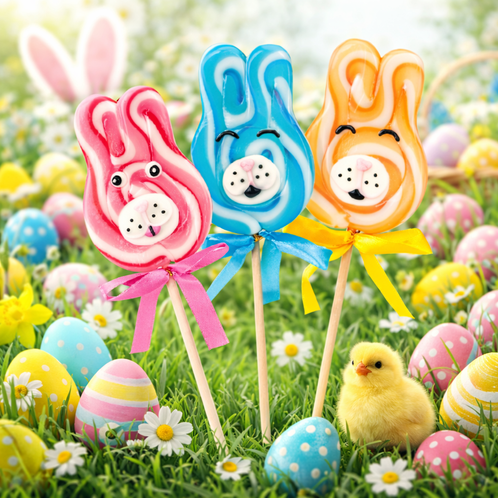 Sucette lapin en sucre cuit (à l’unité)