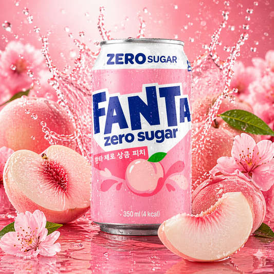 Fanta pêche blanche Corée sans sucre (à l’unité)