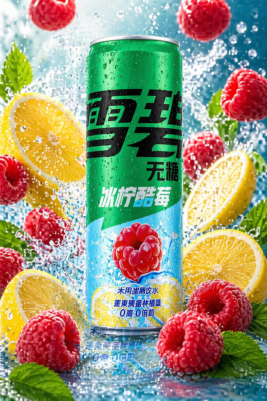 Sprite Framboise/Citron sans sucre Chine (à l’unité)