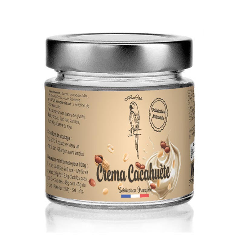 Pâte à tartiner crema cacahuète artisanale Made In France (le pot)